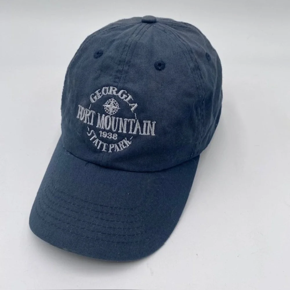 GEORGIA Fort Mountain State Park Baseball Cap Unisex OS‎ Navy Blue Cotton slouch